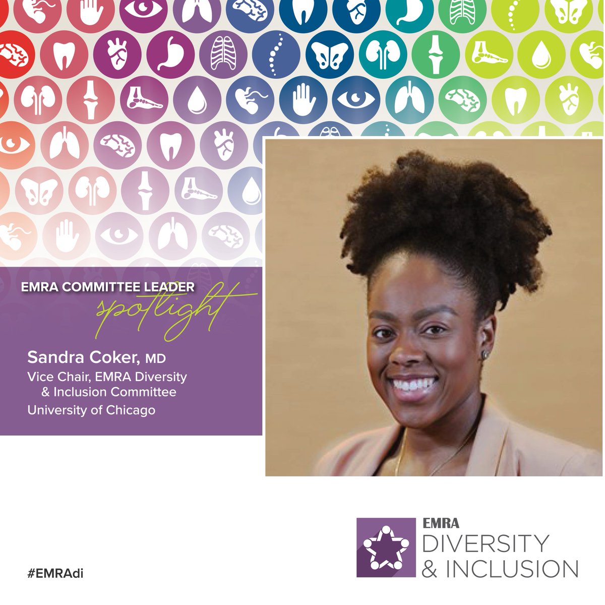 emresidents's tweet image. ⚡️Spotlight on @SandraJCoker, Vice Chair of EMRA's Diversity &amp;amp; Inclusion Committee.

💙 What is something people don't know about you? "I love basketball, and I'm a huge Lebron fan."

👉 emra.org/emresident/art…

@_BGWC_
@UChicagoEM

#EMRAdi
#EMRAleadership
#EMRAspotlight