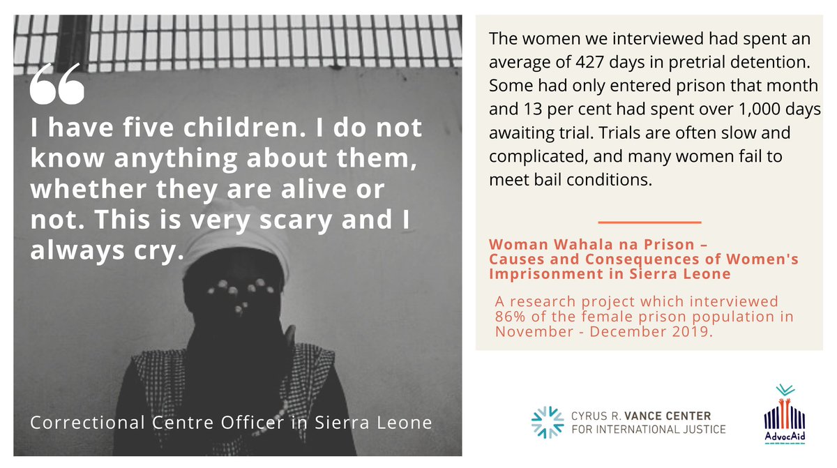 The study's  #recommendations for the Sierra Leonean government include:Develop alternatives to incarceration and community-based non-custodial measures such as diversion, community service and community-based treatment that reduce the consequences of imprisonment