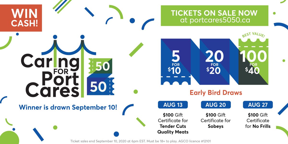 📣 Support Port and WIN BIG! Our 50/50 online draw is now OPEN! Get your tickets for a chance to win cash while supporting the community. Winner is drawn September 10th 🎉 Thank you for caring for Port Cares! Tickets 🎟➡️ portcares5050.ca
