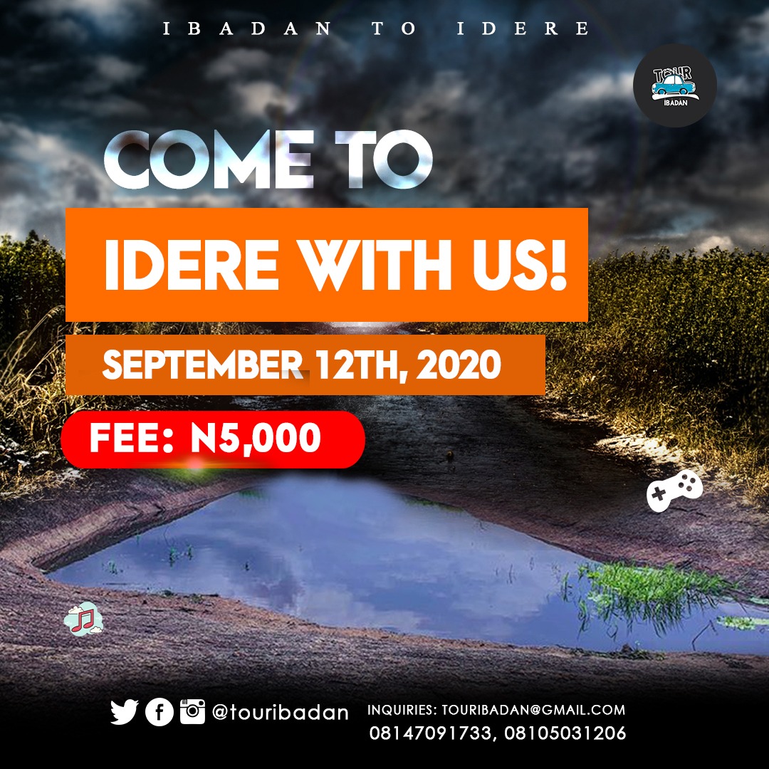 TheLawalKolapo's tweet photo. Let's explore #Idere with @touribadan this September. You don't want to miss it! https://t.co/CbhRJ5N2Ks