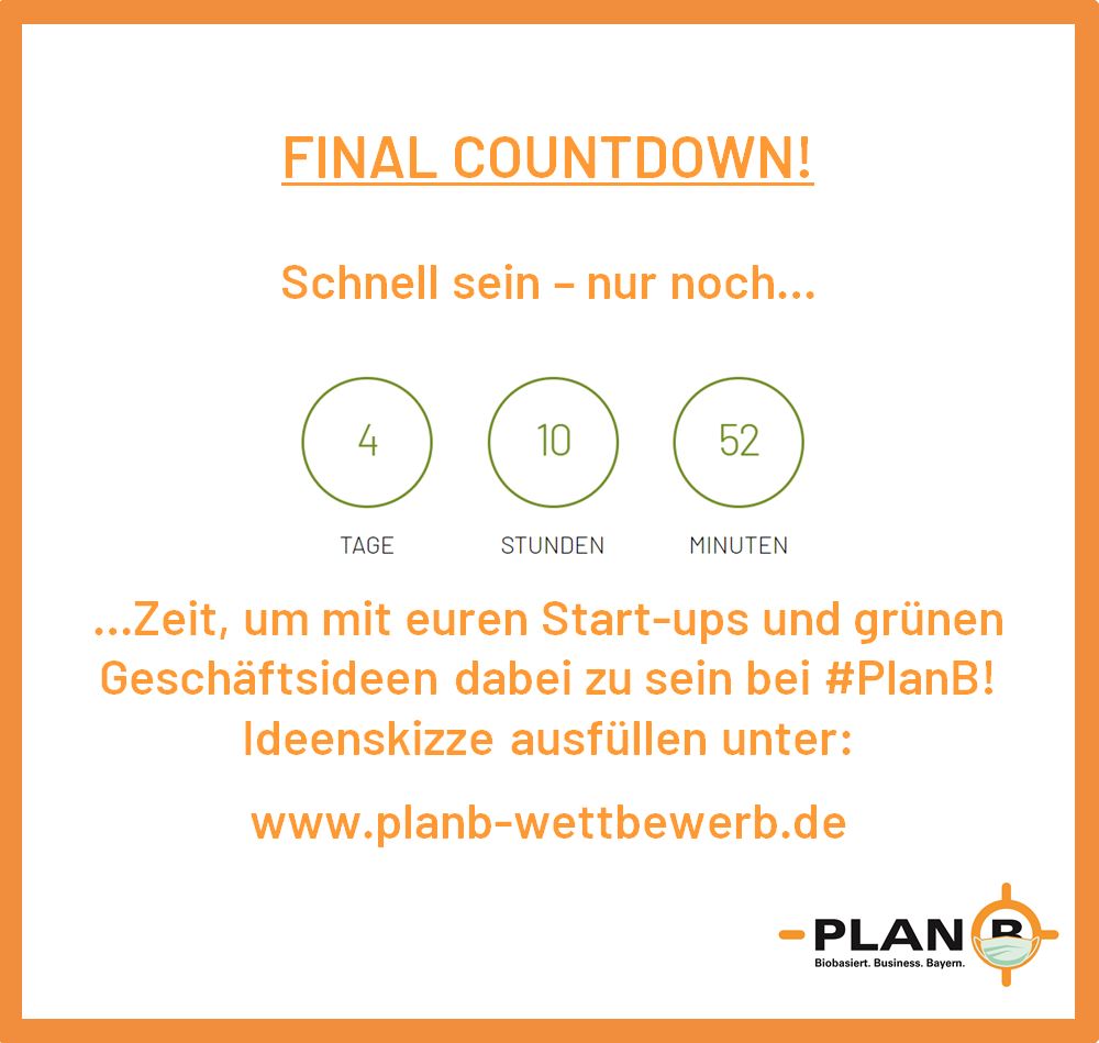#FinalCountdown
planb-wettbewerb.de 

#planbiobased #planb2020
