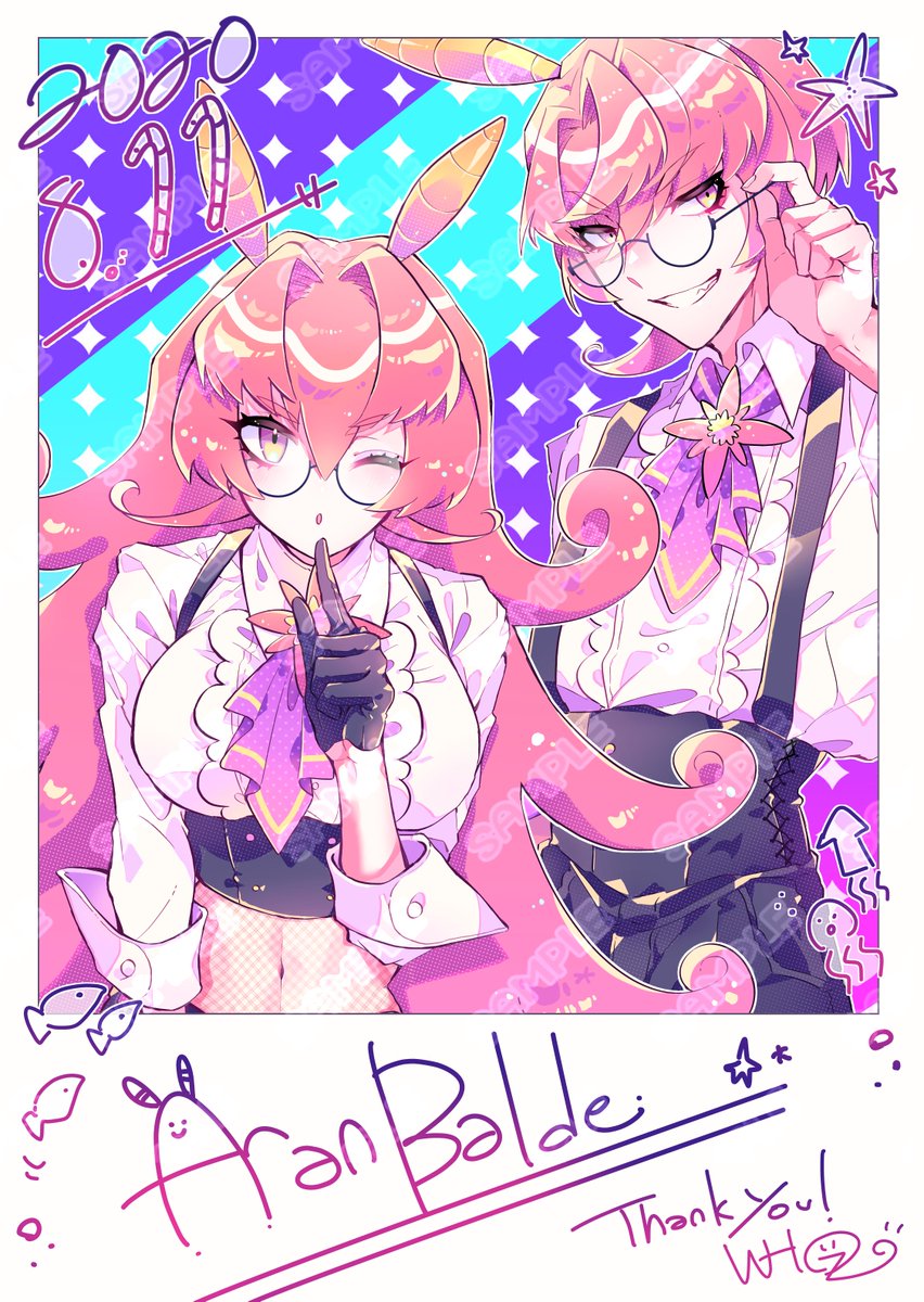 Skebさんよりコミッションです!✨
チェキ風ウミウシ先生描かせて頂きました…!??本当に自キャラに興味持って頂けるのありがたいです…!!

https://t.co/xLxeVq6HI8
※ご本人様以外の使用を禁止します 