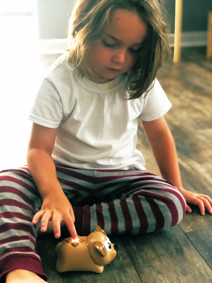 MTMS_AP_Lurie's tweet photo. No matter what ANYONE tells you, coding is for EVERYONE. No matter race, gender, socioeconomic status, or AGE. Here is my 4yo son programming a dog robot to complete various tasks @LurieSpeechRoom #coding #CSforAll #youngcoder #STEM https://t.co/Z8eupWyWtr