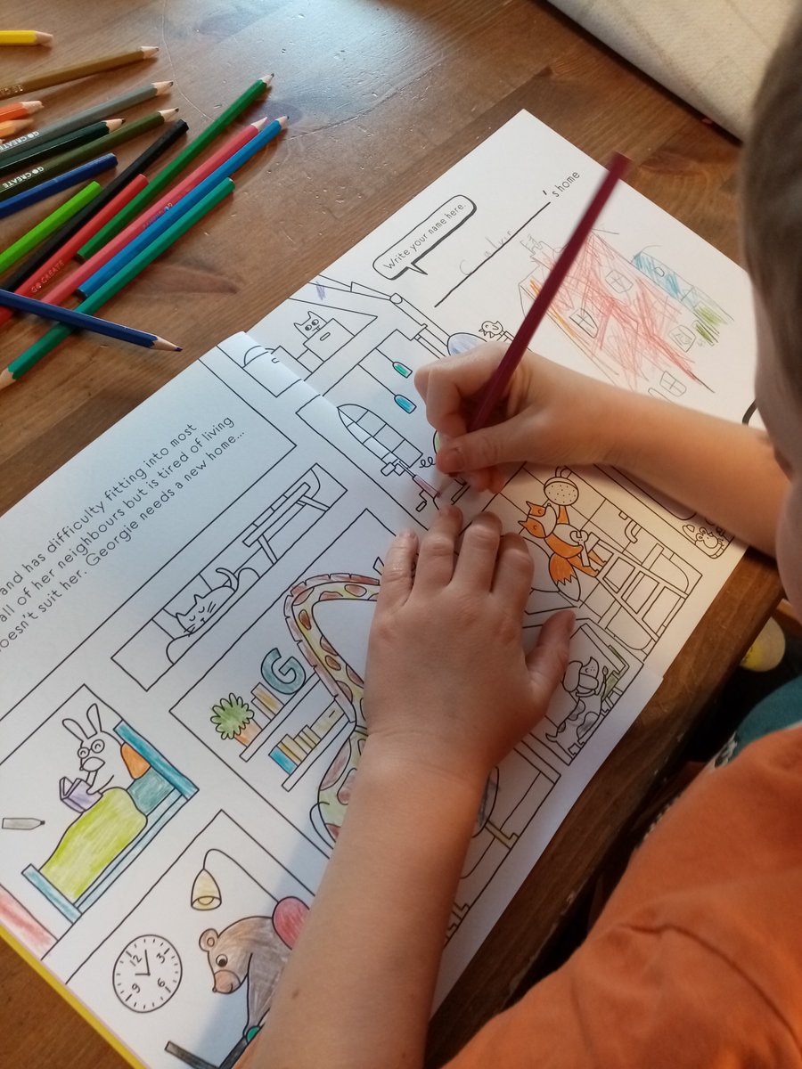 RIBABooks's tweet photo. 'The boys are loving it, they have been colouring together and talking about what to draw' Imogen, mum of two
📕📚🦒

Take a look at our brand new children's colouring book, Colour and Create Architecture: Georgie finds a home, now available on RIBA Books: https://t.co/v1jpx4QKwo https://t.co/Ew8dePZDWJ