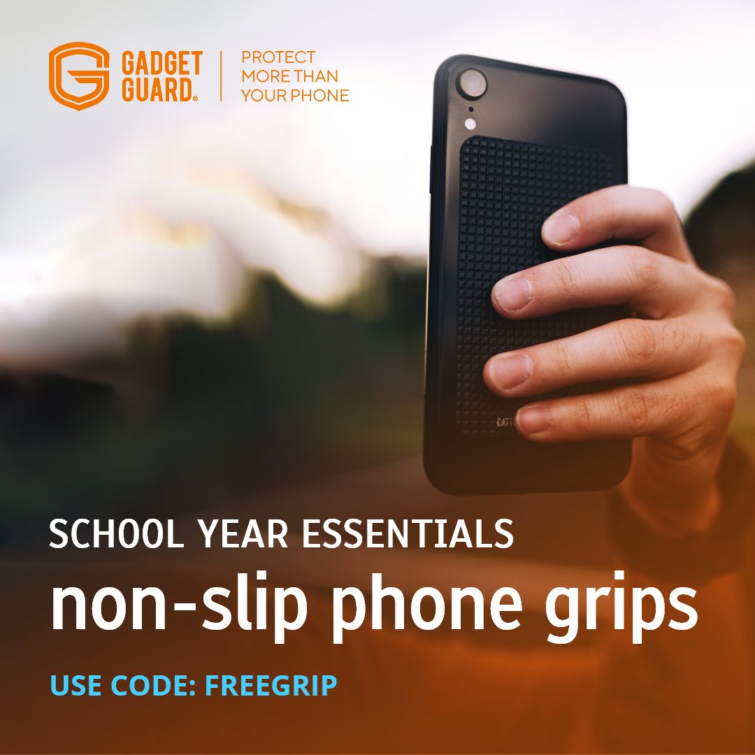 Losing your grip? <a href="/GadgetGuard/">Gadget Guard</a> is giving a FREE non-slip, phone grip with any new product purchase through Aug. 20. Use promo code FREEGRIP at checkout. gadgetguard.com. #GetAGrip