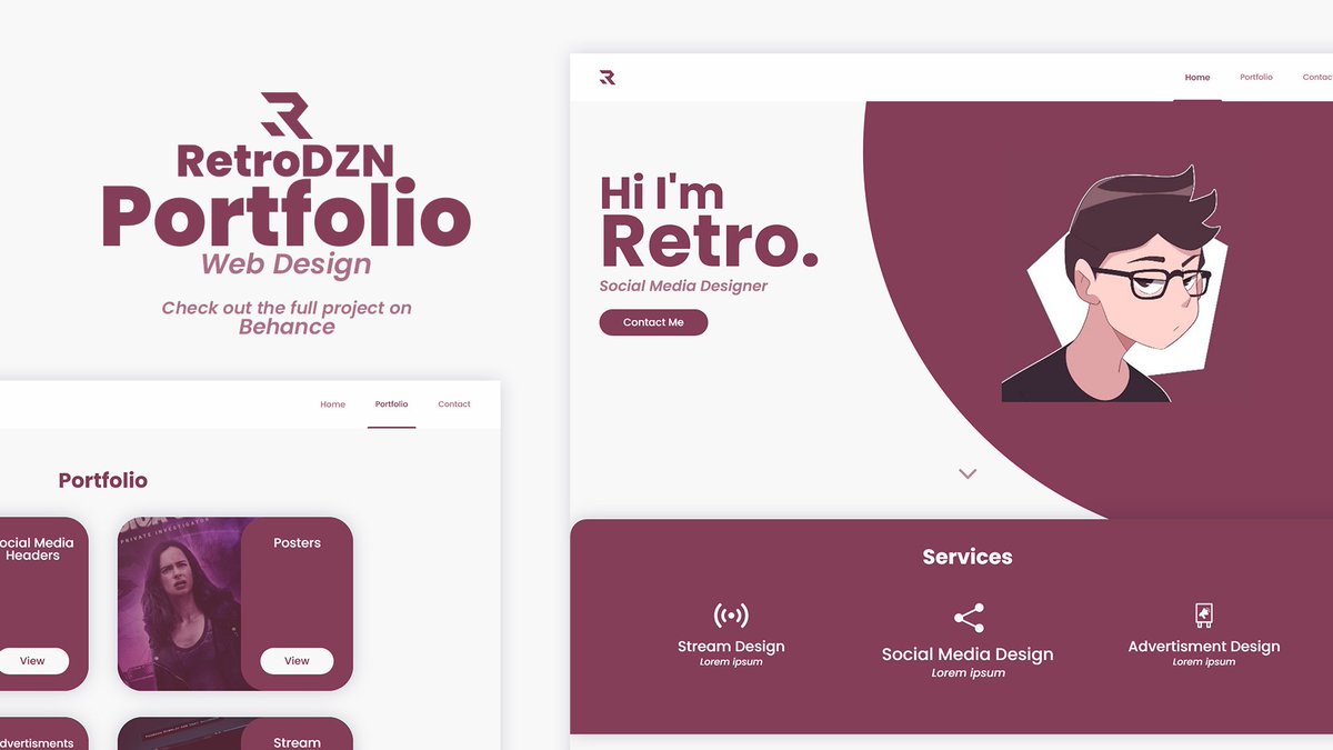 YoYosGraphics's tweet photo. "RetroDZN Portfolio Web Design"
For @zRetrodzn's #R500Contest 
Behance link: https://t.co/0EwGK5fafi

💜💛Support is highly appreciated!!! https://t.co/t514rIxQd5