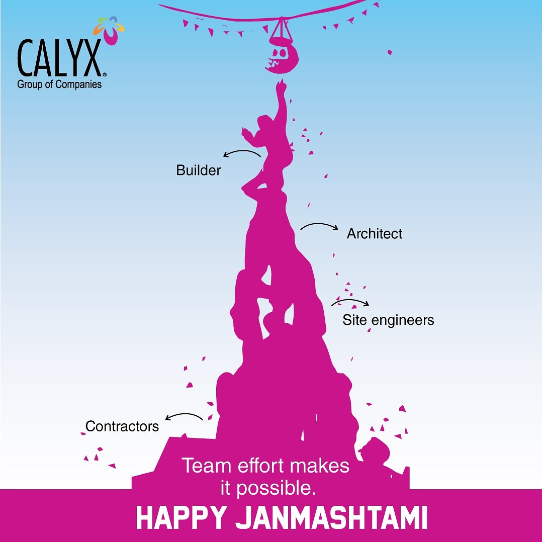 group_calyx's tweet photo. This festival is all about celebrating the team spirit. Only with the support of your trusted colleagues can you achieve your dreams and goals. 
Together let's celebrate this festive spirit.
Happy Janmashtami! https://t.co/0xaoIQlqUs