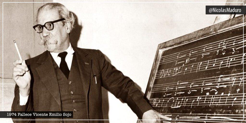 A 46 años de su siembra, el pueblo venezolano rinde homenaje al maestro de la Patria, Vicente Emilio Sojo. Artífice y director de la Orquesta Sinfónica de Venezuela que nos legó grandes composiciones y obras que forman parte de nuestra identidad nacional. ¡Orgullo Nacional!