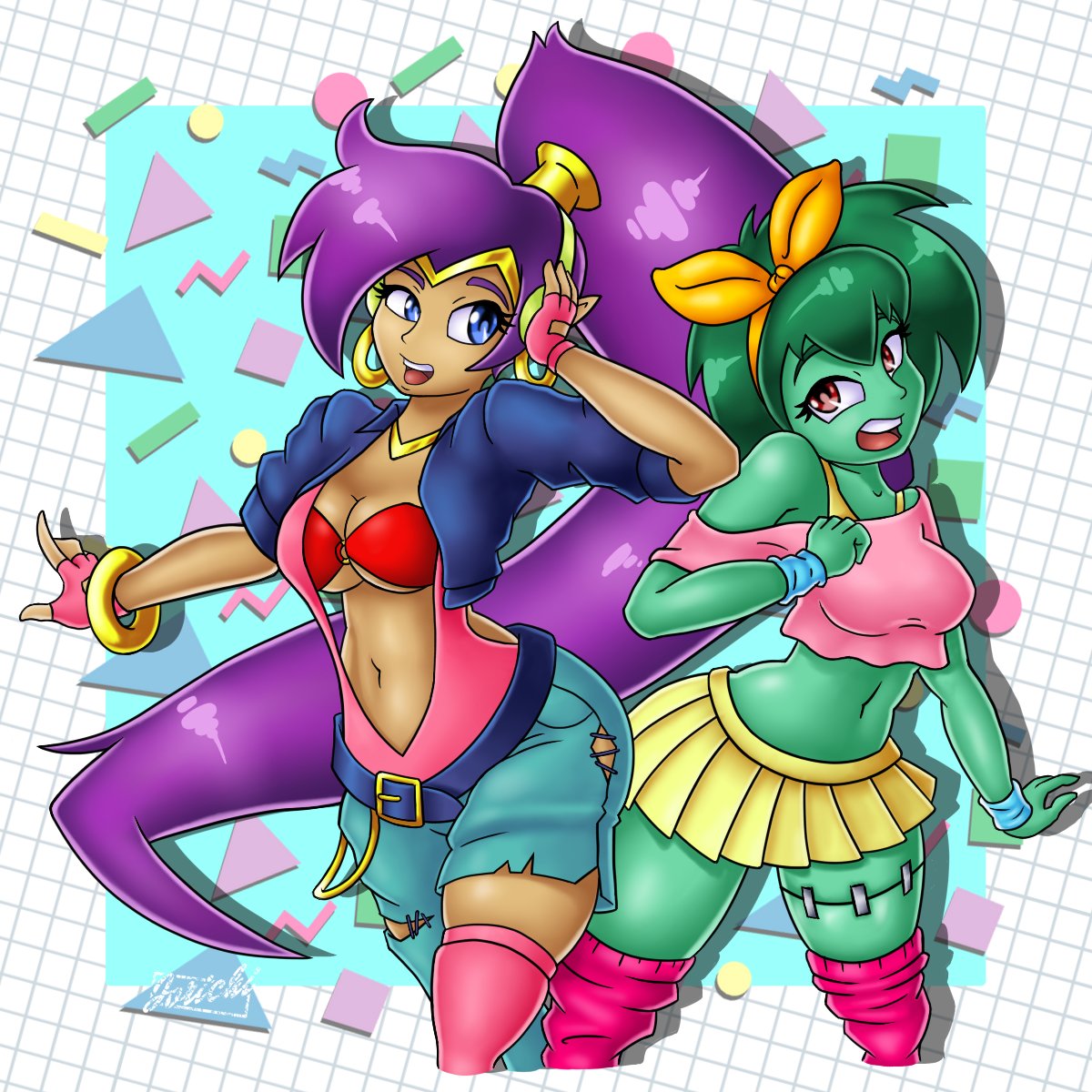 Radical 80's #Shantae and #RottyTops Because why not?Also, what would ...