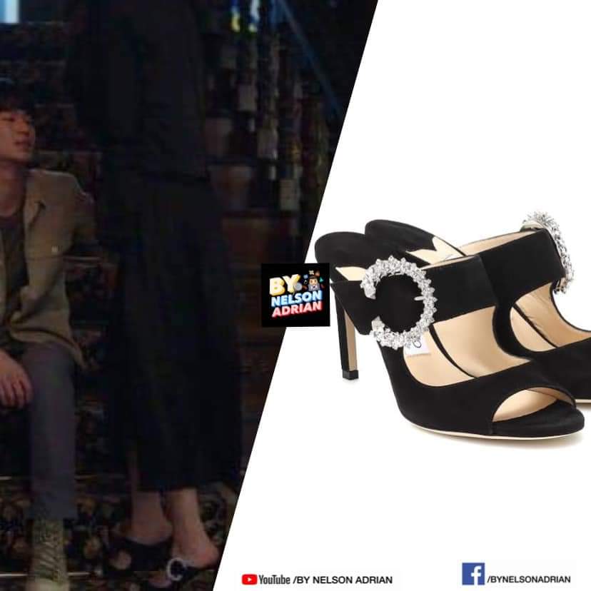 Ko Mun Yeong's Saf Crystal-buckle 85mm Sandals fr JIMMY CHOO -P52,757.65 NelsonAdrian #KoMunYeongFashion  #SeoYeJi #ItsOkayToNotBeOkay