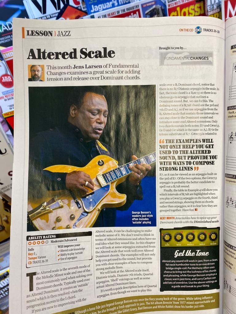 JensLJazz's tweet photo. Great feeling to my article on the Altered Scale in this month's edition of Guitar Techniques. The article is written around a part of one of the chapters in Modern Jazz Guitar Concepts book: https://t.co/fgxGgyKmE8
#guitarlesson #guitartecniques #fundamentalchanges #jazzguitar https://t.co/LIjNOTobV4