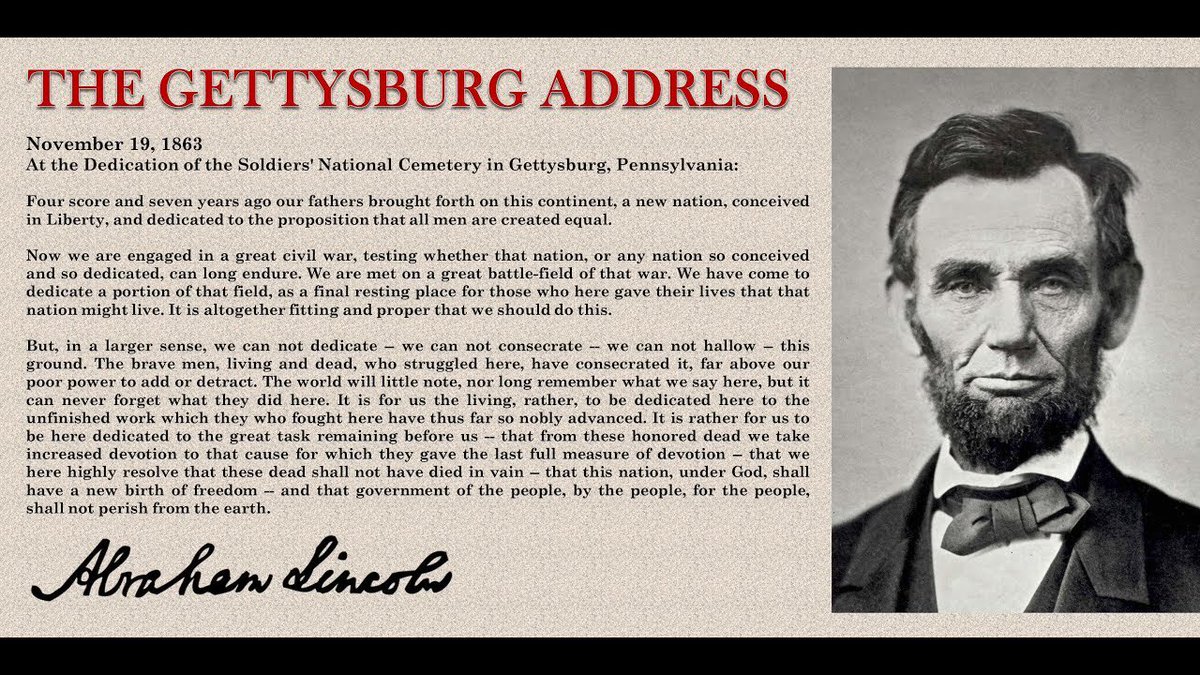 Here is a speech by the CIC of the army that won the battle of Gettysburg. Does he sound like he was fighting for white supremacy?  #DontBeIgnorant #WalkAway #LiberalNonsense