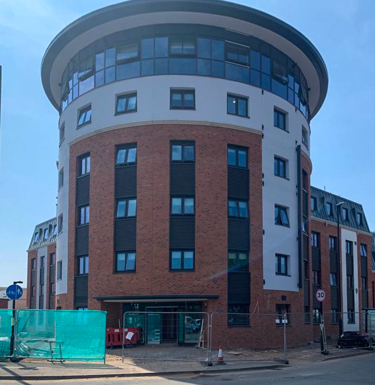 TorsionGroup's tweet photo. Red Queen, #Coventry – 210 bed #studentaccommodation development. Works are now entering the last few weeks of construction, and the site team are preparing the building for the September 2020 student intake. #Students #Living #Construction #StaySafe https://t.co/3O11upsY5n