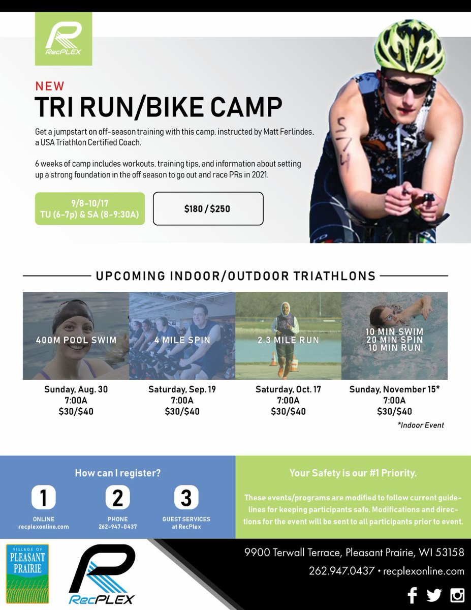 Indoor Triathlon: Tri Run/Bike Camp conta.cc/33Kb7pd