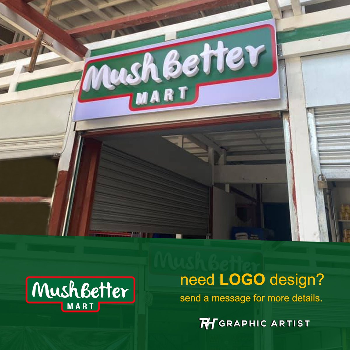 RH_graphicarts's tweet photo. APPROVED LOGO
by: @MushBetterMart
Installed 3D Acrylic with LED light signage. 😊😊

need LOGO design?
send a message for details.

#logodesign
#OpenforCommision https://t.co/KYV3c1sm3i