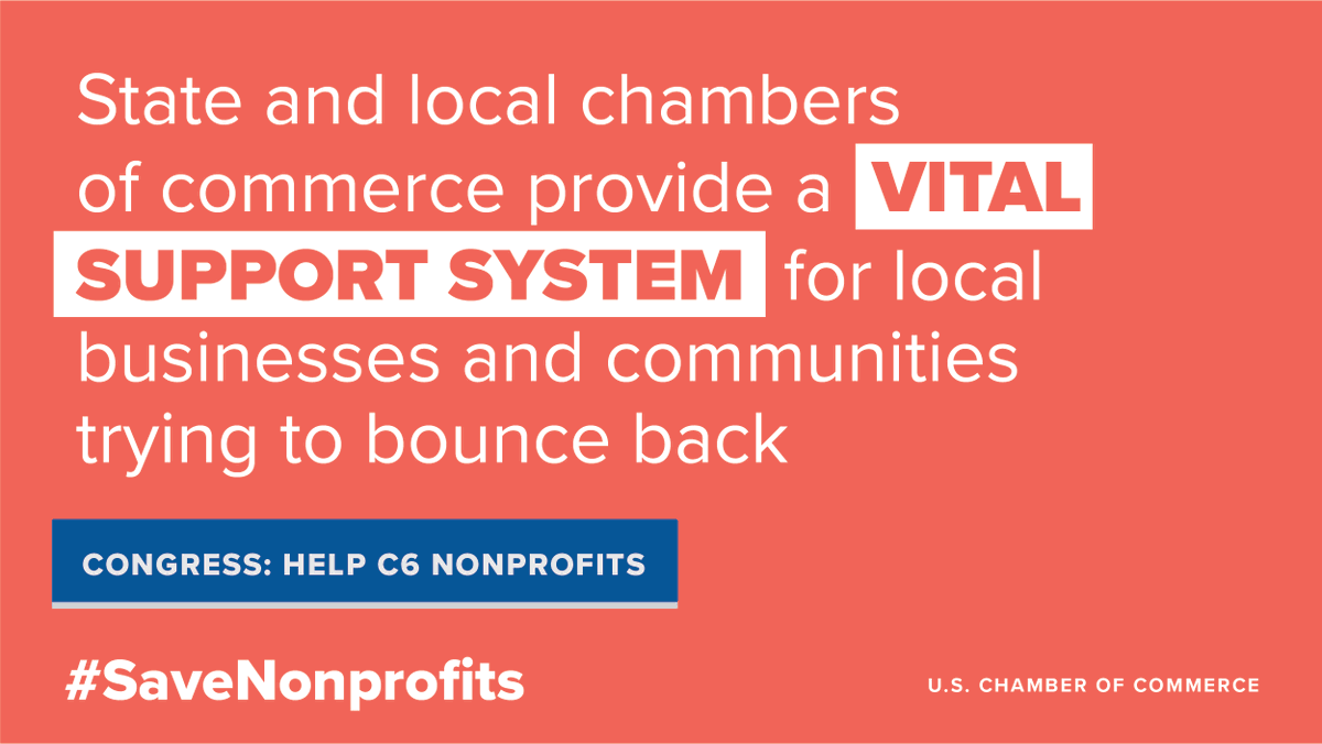 Local Chambers can not access emergency assistance (PPP). Tell Congress you support including Chambers in the next relief package. #SaveNonProfits  <a href="/RepLoriTrahan/">Lori Trahan</a> <a href="/ewarren/">Elizabeth Warren</a> <a href="/SenMarkey/">Ed Markey</a> <a href="/RepMcGovern/">Rep. Jim McGovern</a> <a href="/RepRichardNeal/">Rep. Richard Neal</a> @RepJoeKennedy <a href="/sethmoulton/">Seth Moulton</a> <a href="/RepPressley/">Congresswoman Ayanna Pressley</a> <a href="/RepStephenLynch/">Rep. Stephen F. Lynch</a> <a href="/USChamber/">U.S. Chamber</a>