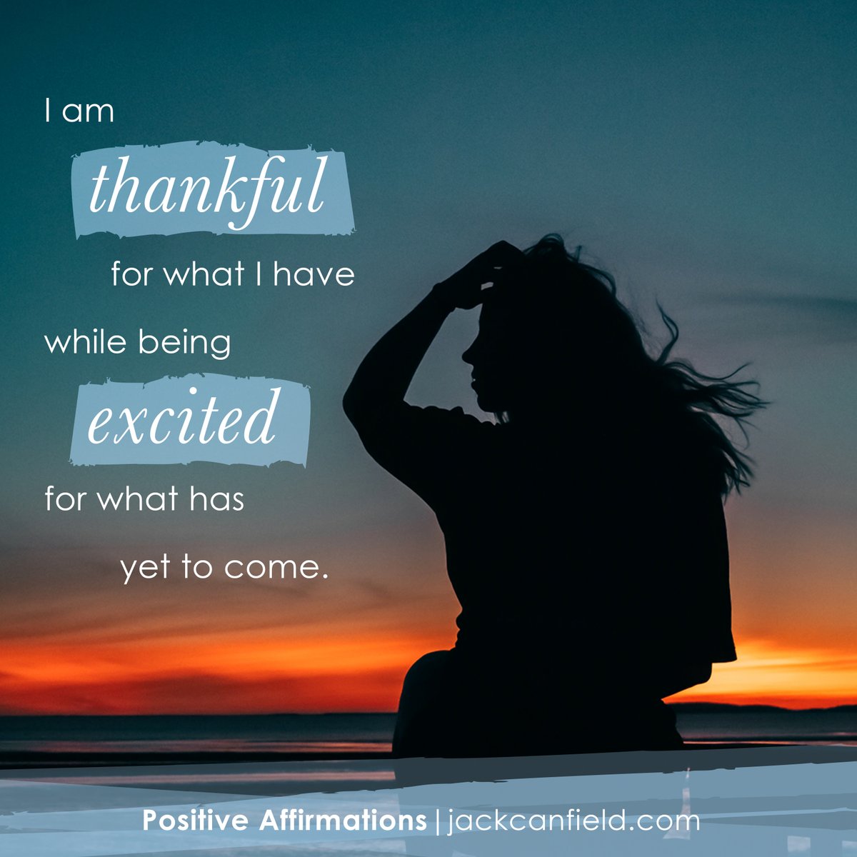JackCanfield's tweet photo. There are hundreds of reasons to be excited about the future. Isn't that an #inspiring thought?

It's important to not only be content and thankful for what you currently have, but to also be excited for what the future holds. 🔮 We all have something to look forward to! https://t.co/U8xHc2JDLr
