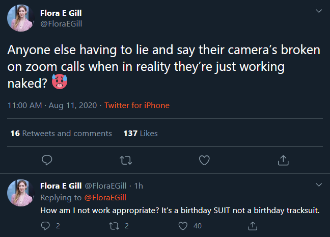 Having a think about sex and class, as one does, and what constitutes acceptable sexual performance. If you are posh (and your mum deported a bunch of citizens to their deaths) you can tweet, "Working naked, I'm mad me!" and everyone chuckles and here, please write a GQ article.