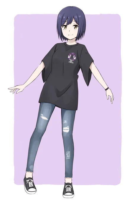 しずりんTシャツ
〜カジュアルコーデ〜
 #凛Art 