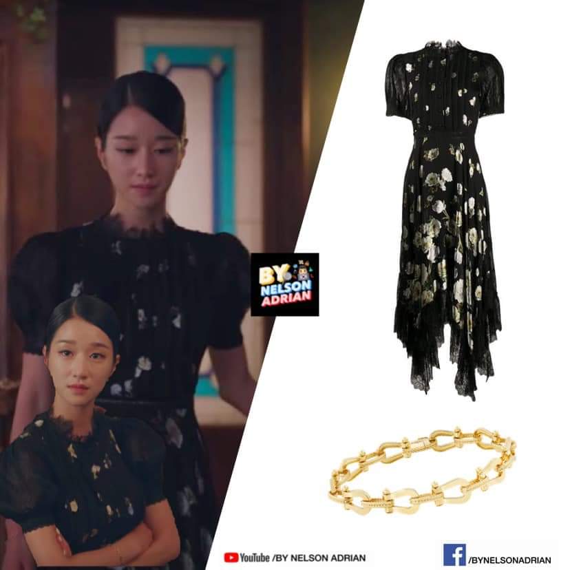 Bettina Floral-Lace Midi Dress fr ALICE+OLIVIA -P50,919.80Force 10 Bracelet 18k Yellow-Gold, medium model fr FRED -P763,890.27 NelsonAdrian #KoMunYeongFashion  #SeoYeJi #ItsOkayToNotBeOkay