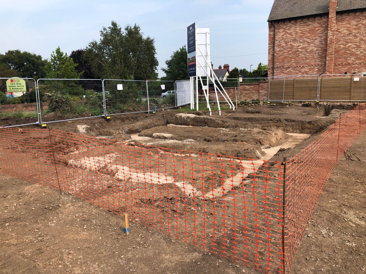DCcivils's tweet photo. The sun is shining at the @MacbrydeHomes Castle Green site in Holt. With the first foundation in it's all go for the #DCCE team on site. https://t.co/66AqfVARo1