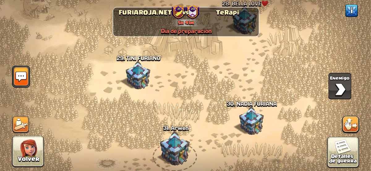 Ya está todo preparado, quiero dar las gracias a <a href="/FuriaRojaNet/">FURIAROJA.NET 📛</a> por la invitación a esta guerrita con ellos❤️📛, me tratan de maravilla 😍. Espero no manquear mucho y chafarles la guerra 🙈😂.
Para mí son un ejemplo a seguir en coc 📛📛📛.
<a href="/anaguaydeverdad/">Anaguay🦄</a> Vamos con todo 💪🙌🍀