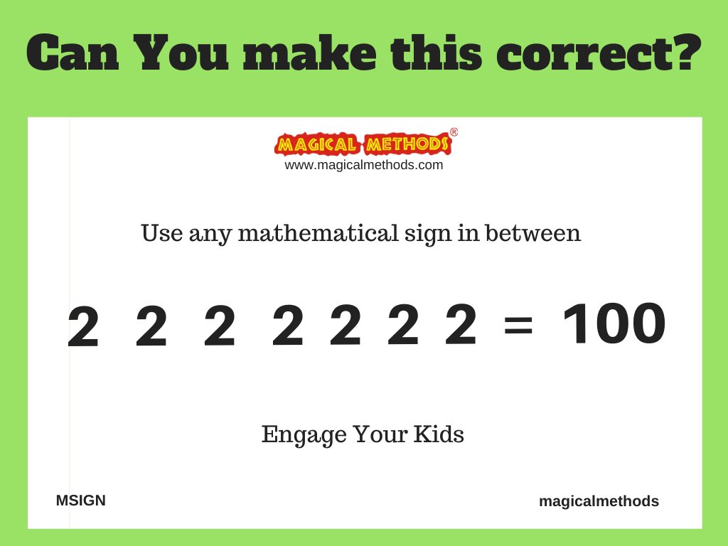 magicalmethods's tweet image. Make this Correct..... #magicalmethods
Visit magicalmethods.com to know how can you make your kids strong in Critical Thinking &amp;amp; Logical Reasoning. #Homeschooling #homeschool #homeschoolingmom