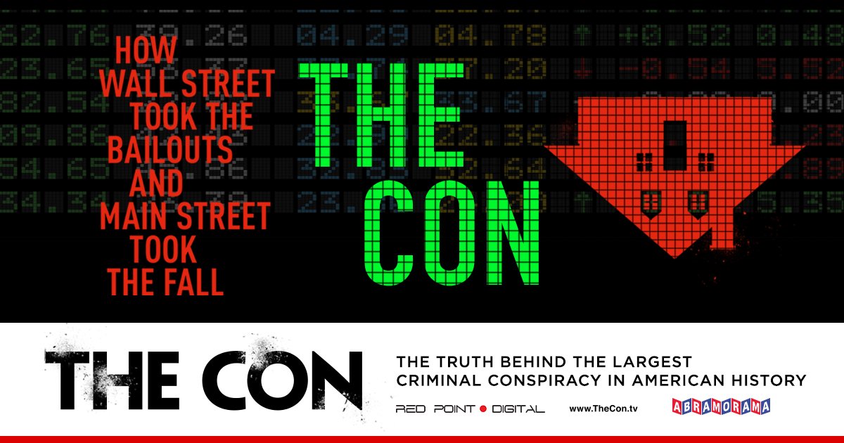 Ordinary Americans lose everything. #WallStreet walks away a winner. And the whole cycle of fraud and greed begins again.  #TheCon is now available on virtual cinema: thecon.tv/watch