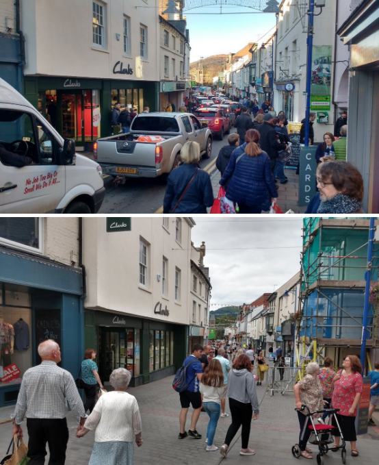 Here's Frogmore Street before and after