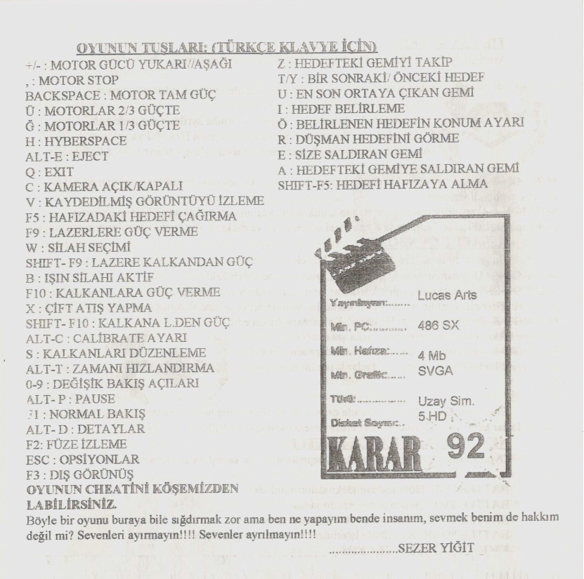 GameShowTR's tweet photo. #GameShow #GameShowTR
#AltıncıSayı #Issue6
#Ağustos1995 #August1995
Star Wars: TIE Fighter
#StarWars #TIEFighter 🚀
#Simülasyon #Simulation #SpaceSimulation
#TotallyGames #LucasArts
https://t.co/WL1VGot3lT
https://t.co/Ow52h34MZ4 https://t.co/AcERpoVqnL