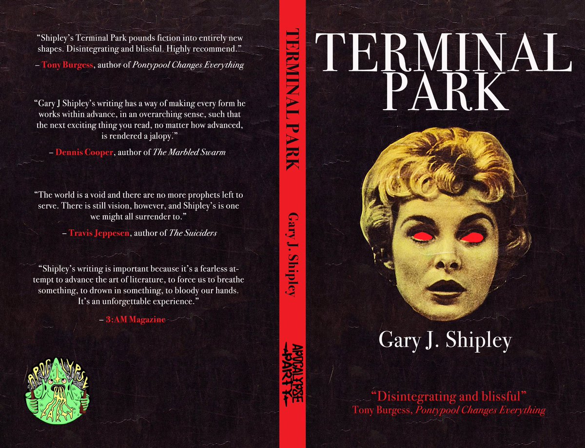 apocpartypress's tweet image. Introducing Gary J. Shipley’s TERMINAL PARK. It‘s truly an experience like no other. Unnerving, apocalyptic arthouse horror at its finest.

Coming September 30th!