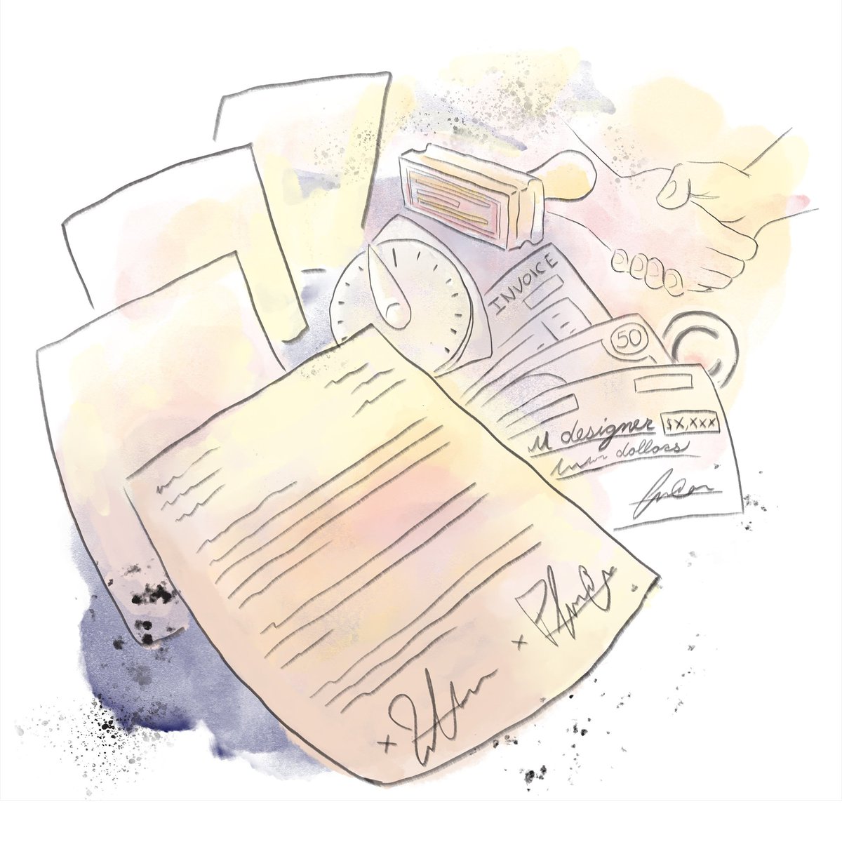 lizziebydesign's tweet photo. Some #editorialillustration I did for the @gaguild a while back. Contracts are super important for artists to understand! Don't be intimidated. You got this 😎

#kidlitart #GuildDraws #scbwiillustrators #illustration #twitchartists #twitch #editorial #contracts https://t.co/g12ITflh3n