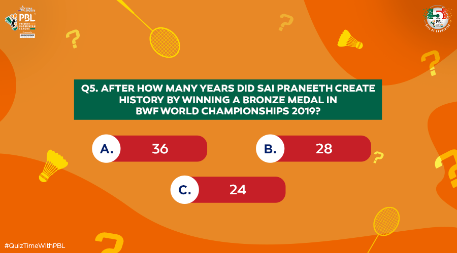 PBLIndiaLive's tweet photo. @saiprneeth92 This is a moment etched in history for all of us. ๐ฅ
No hint here. Give this a shot!
#RiseoftheRacquet #QuizTimeWithPBL @saiprneeth92 https://t.co/85j7OfwdRZ