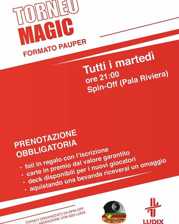 asdludix's tweet photo. Tantissime sfide con il torneo di Magic The Gathering formato Pauper!! 🔥
Vi aspettiamo tutti i martedì di Agosto con tantissimi regali e tanto divertimento! 😎

#magic #mtg #mtgcommunity #magicthegathering #torneo #pauper #paupermtg #asd #ludix #asdludix #spinoff #palariviera https://t.co/y9gP0qLpCr