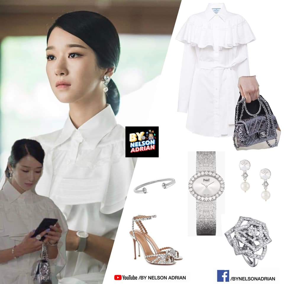 Bag fr the Spring/Summer 2020 Collection of CHANEL -P196,100.00Tequila 105 Crystal-embellished metallic leather sandals fr AQUAZURRA -P66,290.00Crystal and Pearl Drop Earrings fr MIUMIU -P15,688.00 NelsonAdrian #SeoYeJi  #KoMunYeongFashion #ItsOkayToNotBeOkay