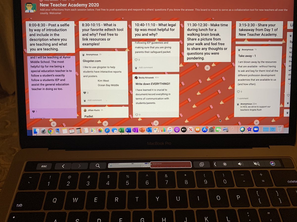 Sharing and collaborating virtually during the HCS New Teacher Academy. What a wonderful group of new educators! Our year is off to a great start! #leadhcs