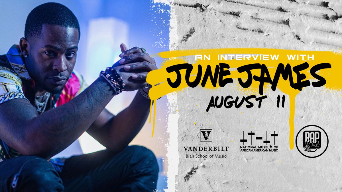 theNMAAM's tweet image. Join #NMAAM, the @blairschool Hit Songwriter series, and @TheRealRapPlug for an exclusive interview with GRAMMY-nominated producer @JuneTheJenius, today at 10AM CST. bit.ly/3gBlrU2