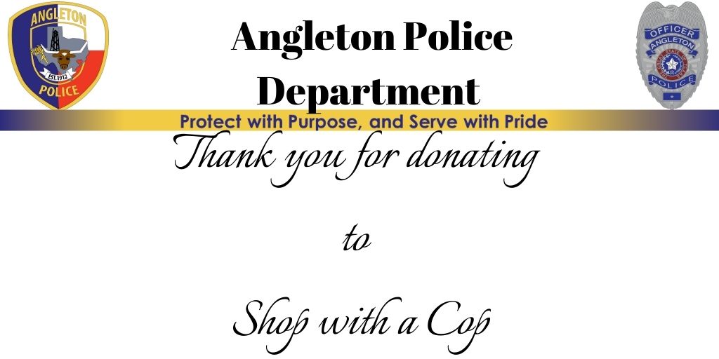 On Friday, August 7th,  we had a generous individual, who wished to stay anonymous, drop off a very large check for our Shop with a Cop program. Without the generosity of individuals from our community, our program cannot happen. Words cannot express how grateful we are.