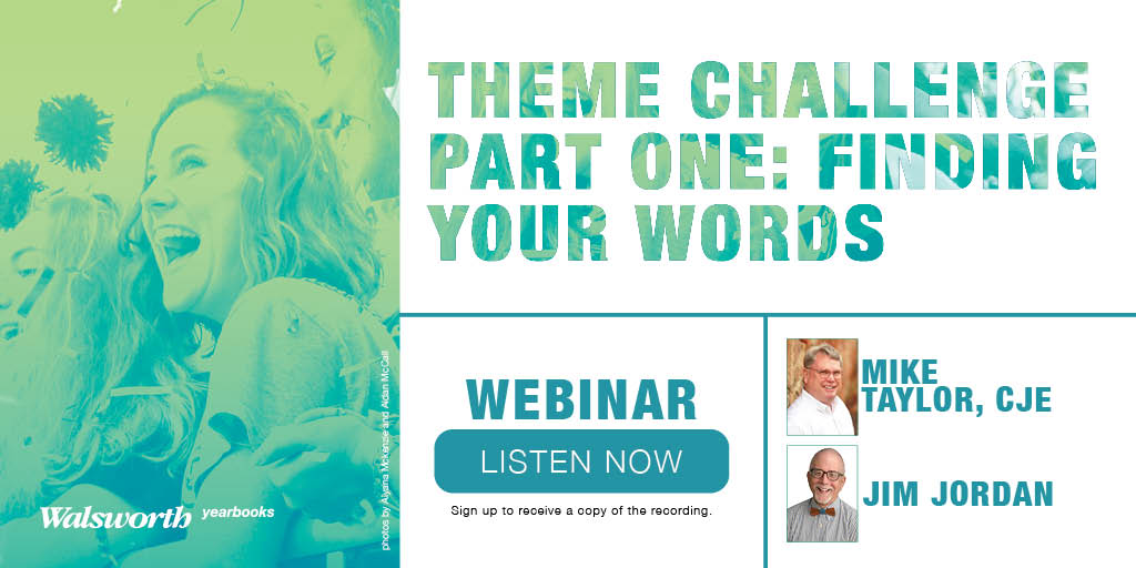 yearbookforever's tweet photo. Looking for the perfect yearbook theme for your 2021 book? Watch our "Theme Challenge" webinar for an exercise that will help you source and choose the right theme for your book this year! 

https://t.co/NJj3q9TS91 https://t.co/xKSCEcxdKo