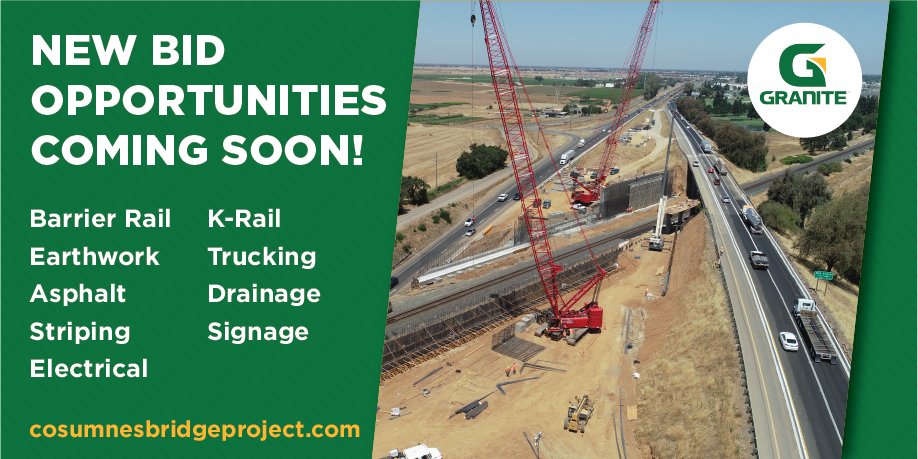BridgeCosumnes's tweet photo. Sign up for project notifications re: bid opportunities here!

https://t.co/uBM13azYTh

#smallbusiness #smallcontractors @Granite https://t.co/1GjdzJ3ekz