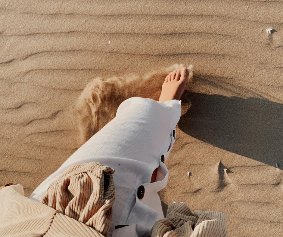 What is the first thing you do when you step onto the beach in summer? Sink your toes into soft sand. 

But the sand alone is doing more for your health than you might think. For one, it acts as a natural exfoliant, buffing your skin to remove dead cells &amp; ease regeneration.