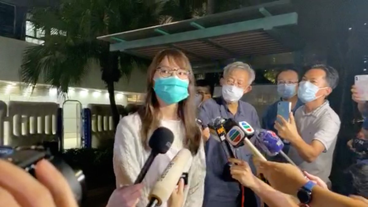 hoccgoomusic's tweet photo. Breaking : Agnes Chow released on bail.

#FreeAgnes 
#HongKong https://t.co/FhS8hjpbcc