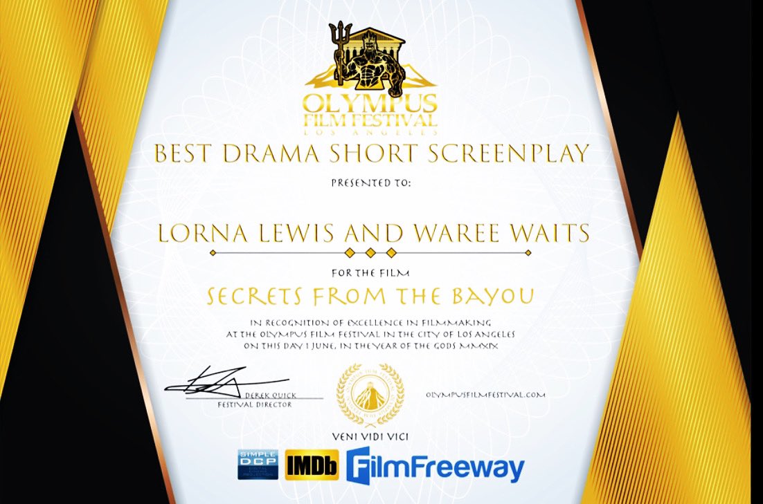 The first of many more to come! #secretsfromthebayou #louisianafilm #shortfilm #awardwinningscript