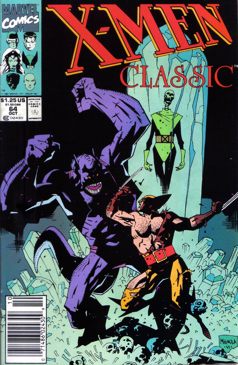 Interestingly, Mignola did a lot of work for the X-line during the late 1980s, when Illyana’s demon storyline was culminating. He even illustrated the cover of the “Classic X-Men” issue that portrays the first encounter with Limbo (and S'ym looks very Hellboy) 5/6