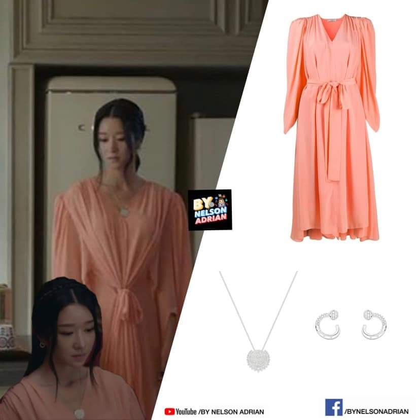 KMY in a Draped Belted Dress fr GIVENCHY -P145,348.75Sunlight Pendant Necklace fr PIAGET -P1,045,303.04Possession Open Hoop Earrings fr PIAGET -P366,242.00 NelsonAdrian #SeoYeJi  #KoMunYeongFashion