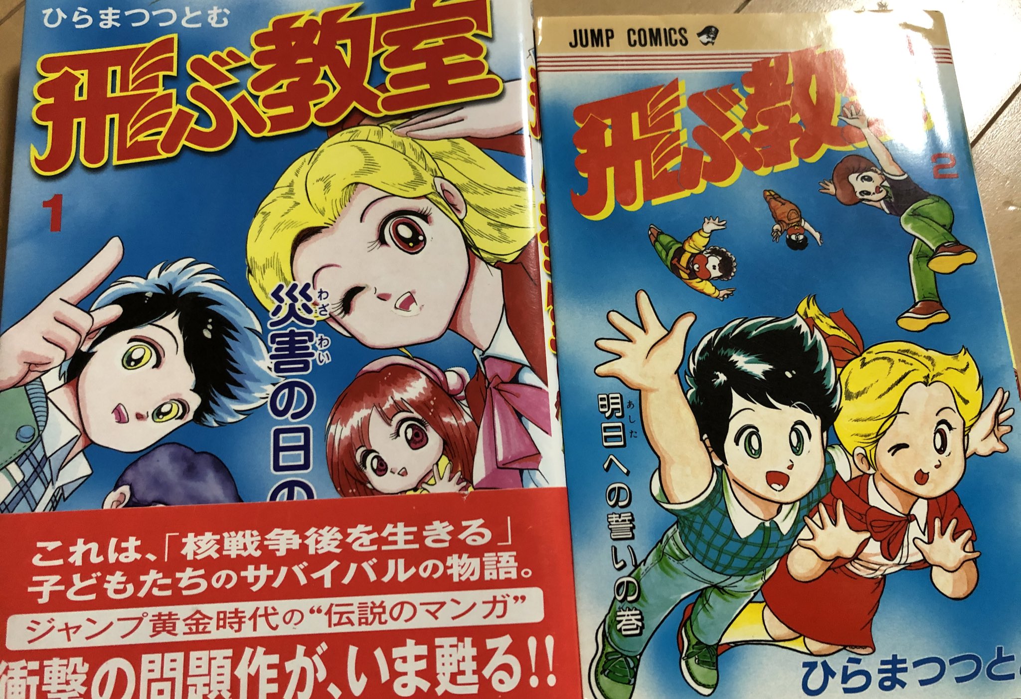 津尾 尋華 打ち切り漫画紹介17 飛ぶ教室 全2巻 ひらまつつとむ 1985年 突然起こった核戦争を偶然シェルターで生き延びた小学生達がたった1人の大人の先生と崩壊した世界で生き抜いて行く 綺麗な漂流教室 子供達がバイクに乗って移動したり 井戸を掘っ