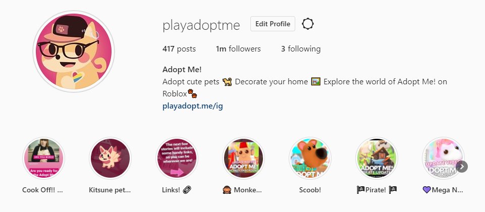 Adopt Me On Twitter We Reached One Million Followers On Instagram - instagram roblox cute pictures