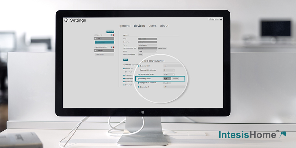 Don't worry about the maintenance of your AC units because IntesisHome counts the real hours of the AC operation, and when it is time to clean the filters, the system notifies you. 

#AirConditioning #BuildingAutomation #SmartBuildings #HVAC #Smart #IoT
