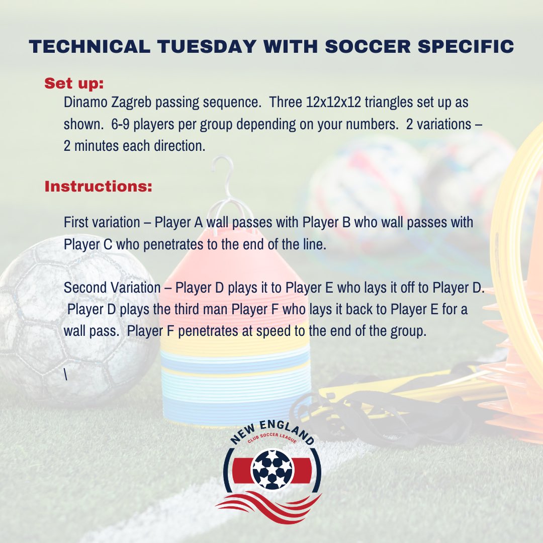 thenecsl's tweet photo. This passing activity was observed by @soccerspecific staff in Zagreb and is especially effective in the u10-u14 age group.
#soccerspecific #technicaltuesday #theNECSL https://t.co/NaGYc5XC7l