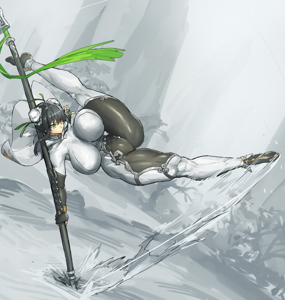The Lancer is busy doing some training!  She has to be ready for battle at any time!